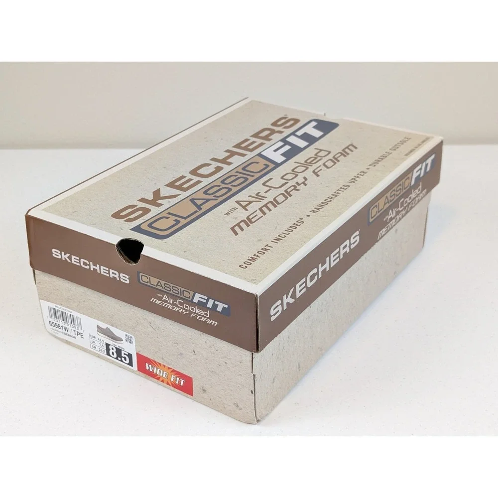Skechers Moreno-Ederson Men's Classic Fit Air-Cooled Memory Foam Size 8.5W Taupe